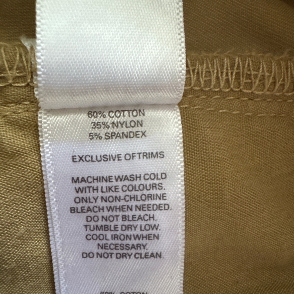DU/ER Performance Chino Shorts Khaki Tan Stretch Mens 36 - Picture 4 of 7